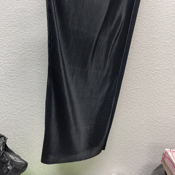 CM SHAPES Woman Plus 1X Pants Pull On Full Length Acordian Pleated Shine Formal - Picture 4 of 5